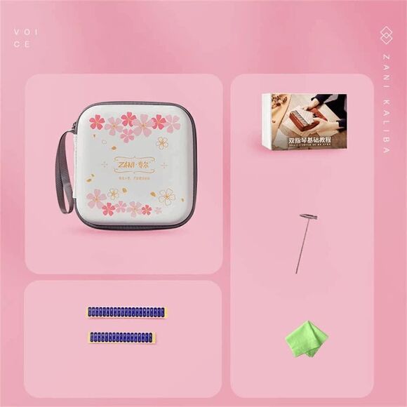 Kalimba 17 Note Keys Thumb Piano Pink Crystal Clear Transparent Finger Piano - Picture 6 of 6